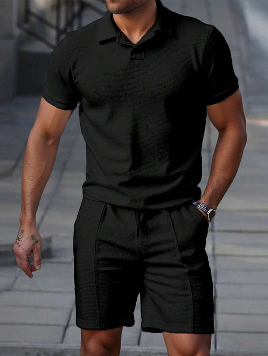 Manfinity Homme poloshirt and shorts set