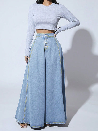Denim Lange Rok
