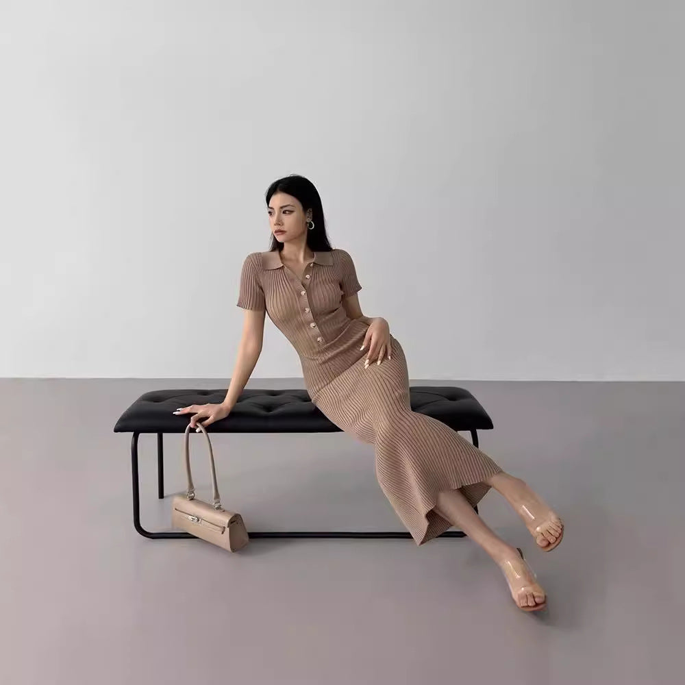 Valencia Ribbed Luxe Dress
