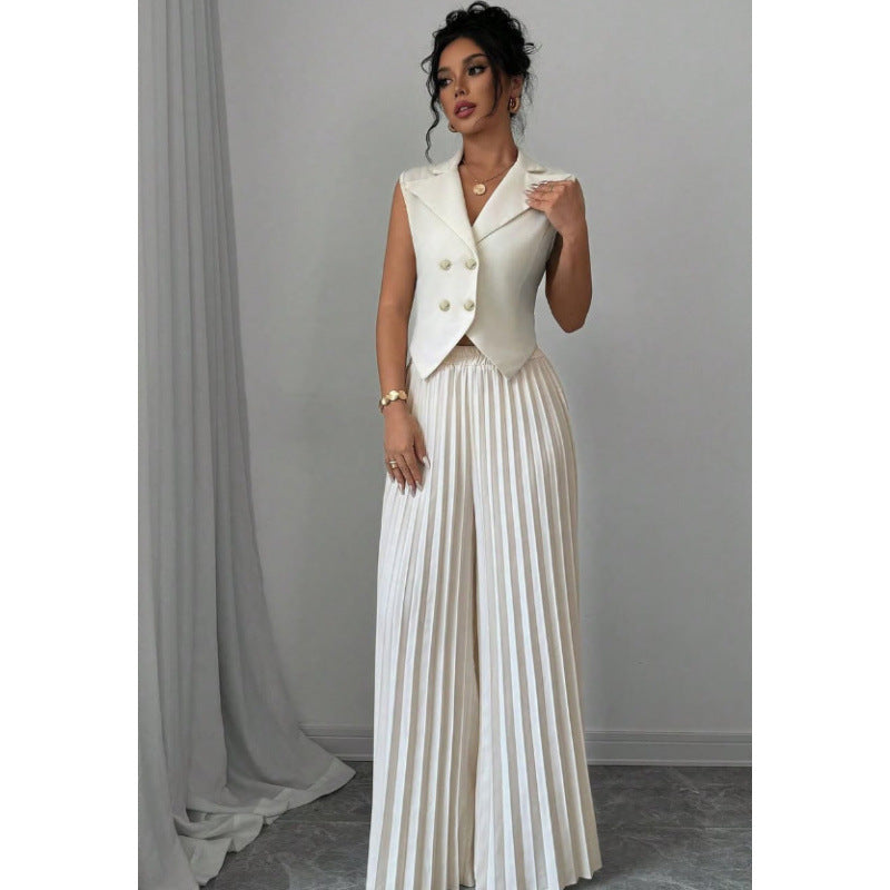 Elegante Plissé Tweedelige Set