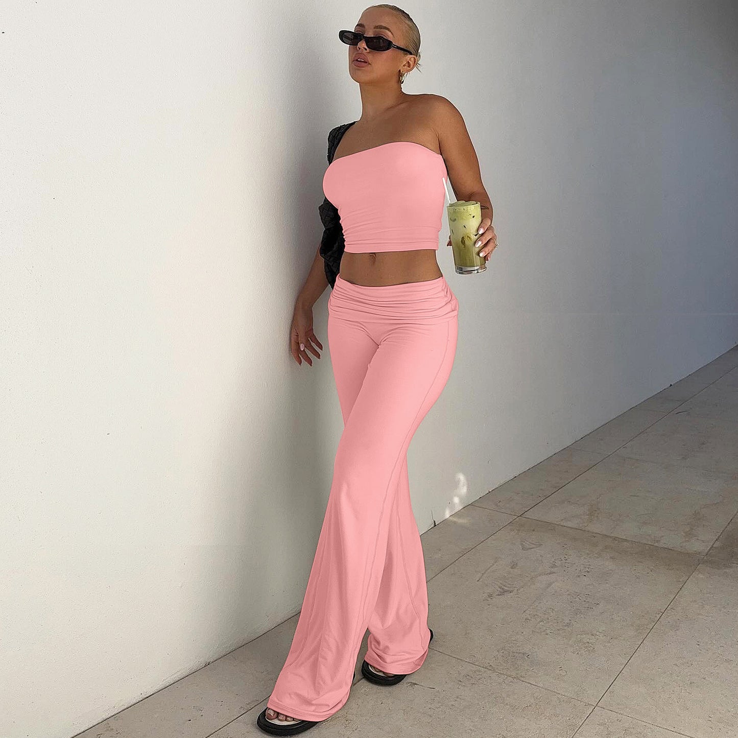 Bandeau Top & Flared Pants