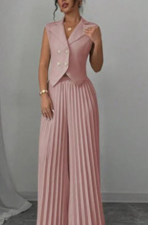 Elegante Plissé Tweedelige Set