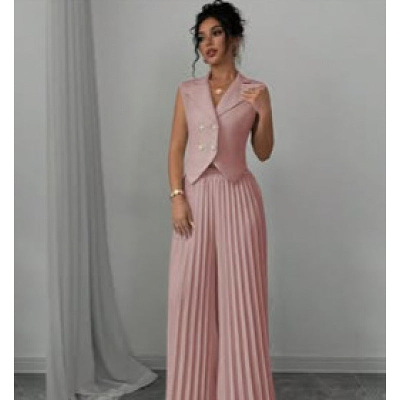 Elegante Plissé Tweedelige Set